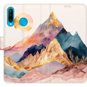 Pouzdro na mobilní telefon Flipové pouzdro iSaprio - Beautiful Mountains - Huawei P30 Lite