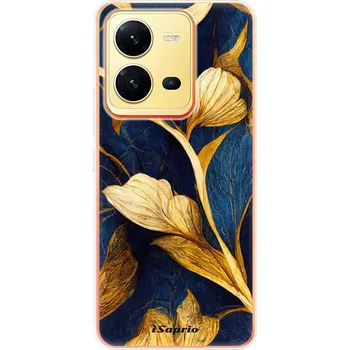 Pouzdro na mobilní telefon Odolné silikonové pouzdro iSaprio - Gold Leaves - Vivo X80 Lite 5G