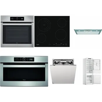 Set domácích spotřebičů WHIRLPOOL ABSOLUTE AKZ9 6230 IX + WHIRLPOOL AKT 8900 BA + WHIRLPOOL AKR 650/1 IX + WHIRLPOOL ABSOLUTE AMW 730 IX + WHIRLPOOL WIO 3O540 PELG + WHIRLPOOL WHC18 T311