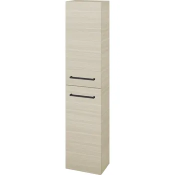 Koupelnový nábytek Dřevojas Vysoká skříň DOS SV1D2 35 - D04 Dub / Úchytka T06 / D04 Dub / Levé