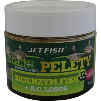 Nástraha Jet Fish Boosterované pelety Legend Range 250ml 12mm Bioenzym Fish Losos/Asa