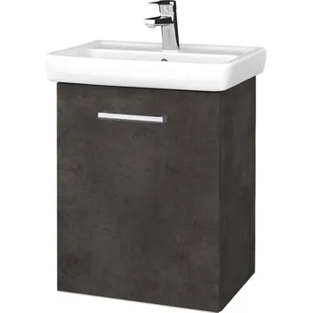 Koupelnový nábytek Dřevojas Koupelnová skříňka DOOR SZD 50 - D16 Beton tmavý / Úchytka T03 / D16 Beton tmavý / Levé