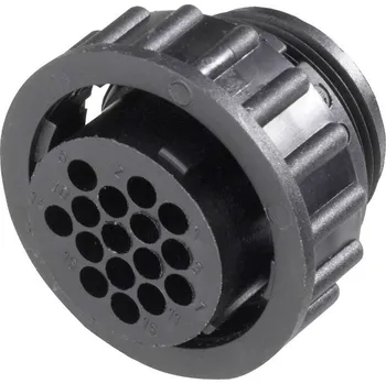 Elektrická zásuvka TE Connectivity 182647-1 kulatý faston zásuvka, rovná Série konektoru: CPC Počet kontaktů: 4 1 ks