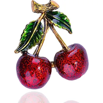 Brož B-TOP Módní brož TŘEŠNĚ