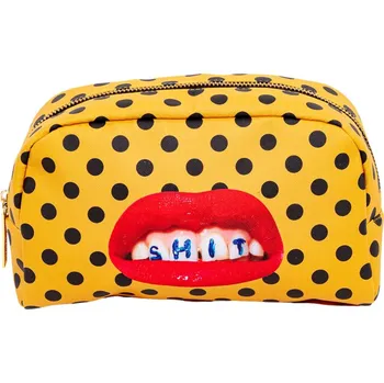 Kosmetická taška Kosmetická taštička TOILETPAPER SHIT Seletti 23 x 13 cm oranžová