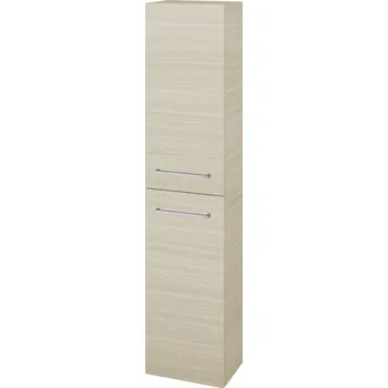 Koupelnový nábytek Dřevojas Vysoká skříň DOS SV1D2 35 - D04 Dub / Úchytka T04 / D04 Dub / Levé