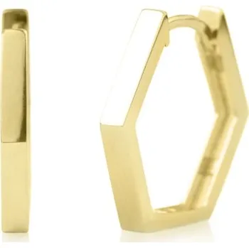Náušnice Luxur, Originální náušnice Hexo ze žlutého zlata, 1632360-0-0-0