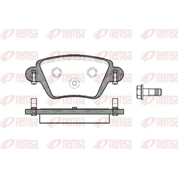Brzdová destička Sada brzdových destiček, kotoučová brzda REMSA 0777.10