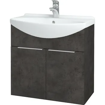 Koupelnový nábytek Dřevojas Koupelnová skříňka TAKE IT SZD2 65 - D16 Beton tmavý / Úchytka T05 / D16 Beton tmavý