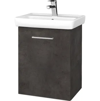 Koupelnový nábytek Dřevojas Koupelnová skříňka DOOR SZD 50 - D16 Beton tmavý / Úchytka T04 / D16 Beton tmavý / Levé