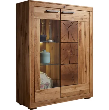 Knihovna Dvoudveřová kredenc MANDALA z masivu (levá)