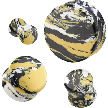 Piercing Šperky4U Mramorovaný plug do ucha - PL01278-16