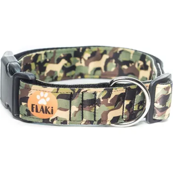 Obojek pro psa Flaki Maskáčový obojek DOG CAMMO Velikost: Střední pes (3cm), Zapínání: Plastové, Obvod krku zvířete + nápis: specifikujete individuálně po odeslání objednávky