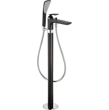 Vodovodní baterie Kludi Balance vanová baterie na podlahu, černá mat/chrom (525908775)