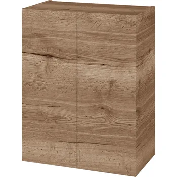 Koupelnový nábytek Dřevojas Horní skříňka DOS SYD2 60 - D21 Tobacco / Bez úchytky T31 / D21 Tobacco