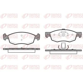 Brzdová destička Sada brzdových destiček, kotoučová brzda REMSA 0172.30