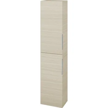 Koupelnový nábytek Dřevojas Vysoká skříň DOS SV1D2 35 - D04 Dub / Úchytka T05 / D04 Dub / Pravé