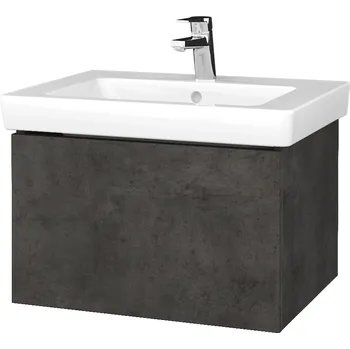 Koupelnový nábytek Dřevojas Koupelnová skříňka VARIANTE SZZ 60 pro umyvadlo Subway 2.0 - D16 Beton tmavý / D16 Beton tmavý