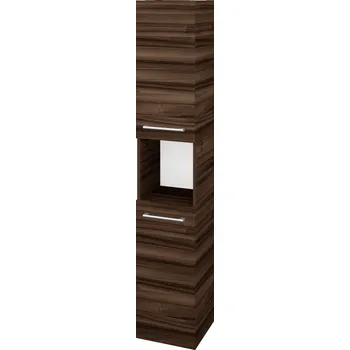 Koupelnový nábytek Dřevojas Vysoká skříň DOS SVD2O 35 - D06 Ořech / Úchytka T03 / D06 Ořech / Levé