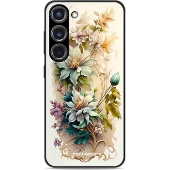 Pouzdro na mobilní telefon Lesklý kryt Mobiwear Glossy - Samsung Galaxy S23 Plus - G014G Krémové květy (Prémiové lesklé pouzdro, obal, kryt Mobiwear Glossy na mobil Samsung Galaxy S23 Plus - G014G Krémové květy, materiál Plast + TPU silikon - krytí po všech stranách, neošoupatelný)