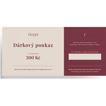 Dárkový potravinový koš Fleppi Dárkový poukaz na 300 Kč Způsob doručení: Poštou