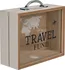 Pokladnička Travel Fund dřevěná pokladnička na cestování 20,5 x 12 cm