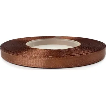 Stuha Saténová stuha čokoládová 6mm (Saténová stuha čokoládová 6mm)