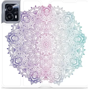 Pouzdro na mobilní telefon Flipové pouzdro Mobiwear - Motorola Moto G13 - M008S Mandala (Knížkové flip pouzdro, obal, kryt na mobil Motorola Moto G13 - M008S Mandala, materiál Umělá kůže + TPU - ochrana 360°, stojánek, silikonová vanička, magnetické zavírání)