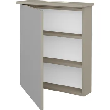 Koupelnový nábytek Dřevojas Jednodveřová galerka SANI GAO 60 - M05 Béžová mat / Levé