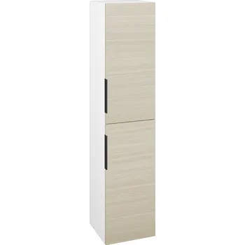 Koupelnový nábytek Dřevojas Vysoká skříň DOS SVD2 35 - N01 Bílá lesk / Úchytka T07 / D04 Dub / Pravé