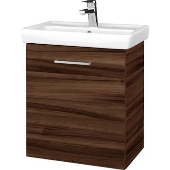 Koupelnový nábytek Dřevojas Koupelnová skříňka DOOR SZD 55 - D06 Ořech / Úchytka T04 / D06 Ořech / Levé