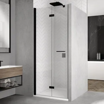 RONAL SOLINO Black Dvoudílné skládací dveře levé / 1 strana rohového vstupu SOLF1GSM10687