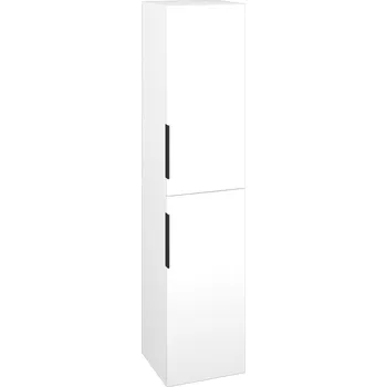 Koupelnový nábytek Dřevojas Vysoká skříň DOS SVD2 35 - N01 Bílá lesk / Úchytka T07 / N01 Bílá lesk / Pravé