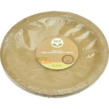 Talíř Papírový mělký talíř Nature 17 cm, 10 ks