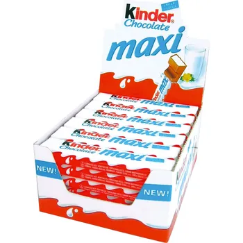 Čokoládová tyčinka Kinder MAXI 21 g - čokoládová tyčinka - balení 36 ks (s mléčnou náplní Kinder)