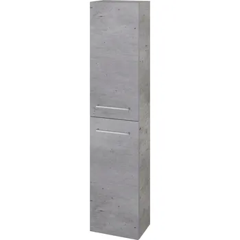 Koupelnový nábytek Dřevojas Vysoká skříň DOS SV1D2 35 - D01 Beton / Úchytka T04 / D01 Beton / Levé