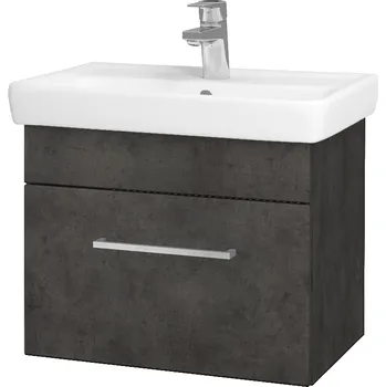 Koupelnový nábytek Dřevojas Koupelnová skříňka SOLO SZZ 55 - D16 Beton tmavý / Úchytka T04 / D16 Beton tmavý