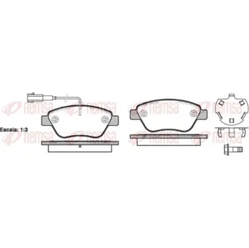 Brzdová destička Sada brzdových destiček, kotoučová brzda REMSA 0858.32