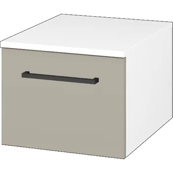 Koupelnový nábytek Dřevojas Nízká skříňka DOS SNZ1 40 - N01 Bílá lesk / Úchytka T06 / M05 Béžová mat