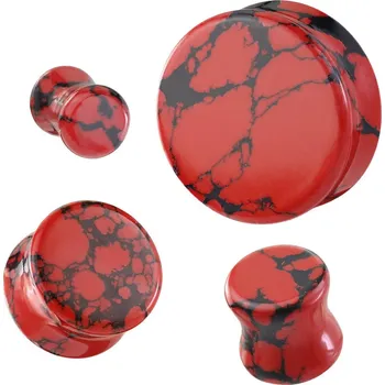 Piercing Šperky4U Mramorovaný plug do ucha - PL01280-08