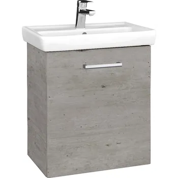 Koupelnový nábytek Dřevojas Koupelnová skříňka DOOR SZD 55 - D01 Beton / Úchytka T03 / D01 Beton / Pravé