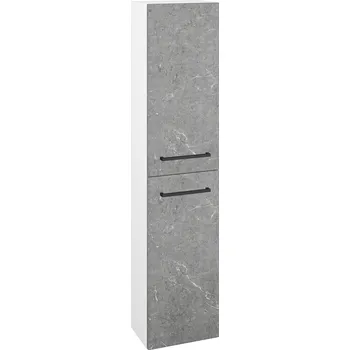 Koupelnový nábytek Dřevojas Vysoká skříň DOS SV1D2 35 - N01 Bílá lesk / Úchytka T06 / D20 Galaxy / Pravé