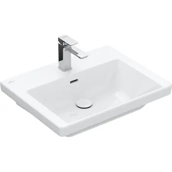 Umyvadlo Villeroy & Boch Subway 3.0 umyvadlo 65x47 cm, otvor pro baterii, s přepadem, CeramicPlus, bílá Alpin (4A7065R1)