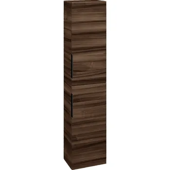 Koupelnový nábytek Dřevojas Vysoká skříň DOS SV1D2 35 - D06 Ořech / Úchytka T07 / D06 Ořech / Pravé