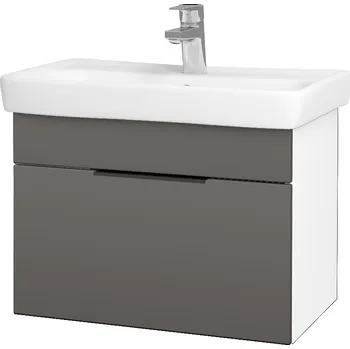 Koupelnový nábytek Dřevojas Koupelnová skříňka SOLO SZZ 60 - N01 Bílá lesk / Úchytka T07 / N06 Lava