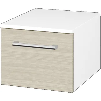 Koupelnový nábytek Dřevojas Nízká skříňka DOS SNZ1 40 - N01 Bílá lesk / Úchytka T03 / D04 Dub