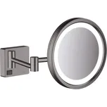 Hansgrohe AddStoris KARTÁČOVANÝ ČERNÝ CHROM Kosmetické zrcadlo s LED osvětlením