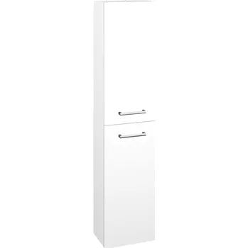 Koupelnový nábytek Dřevojas Vysoká skříň DOOR SV1D2 35 - N01 Bílá lesk / Úchytka T03 / M01 Bílá mat / Pravé