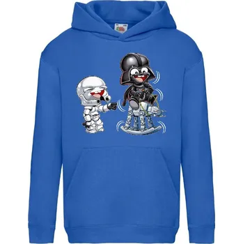 Chlapecká mikina detska_mikina_klokanka_potisk_Star_Wars Barva: Royal blue - královsky modrá, velikost: 116