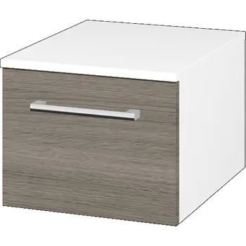 Koupelnový nábytek Dřevojas Nízká skříňka DOS SNZ1 40 - N01 Bílá lesk / Úchytka T03 / D03 Cafe